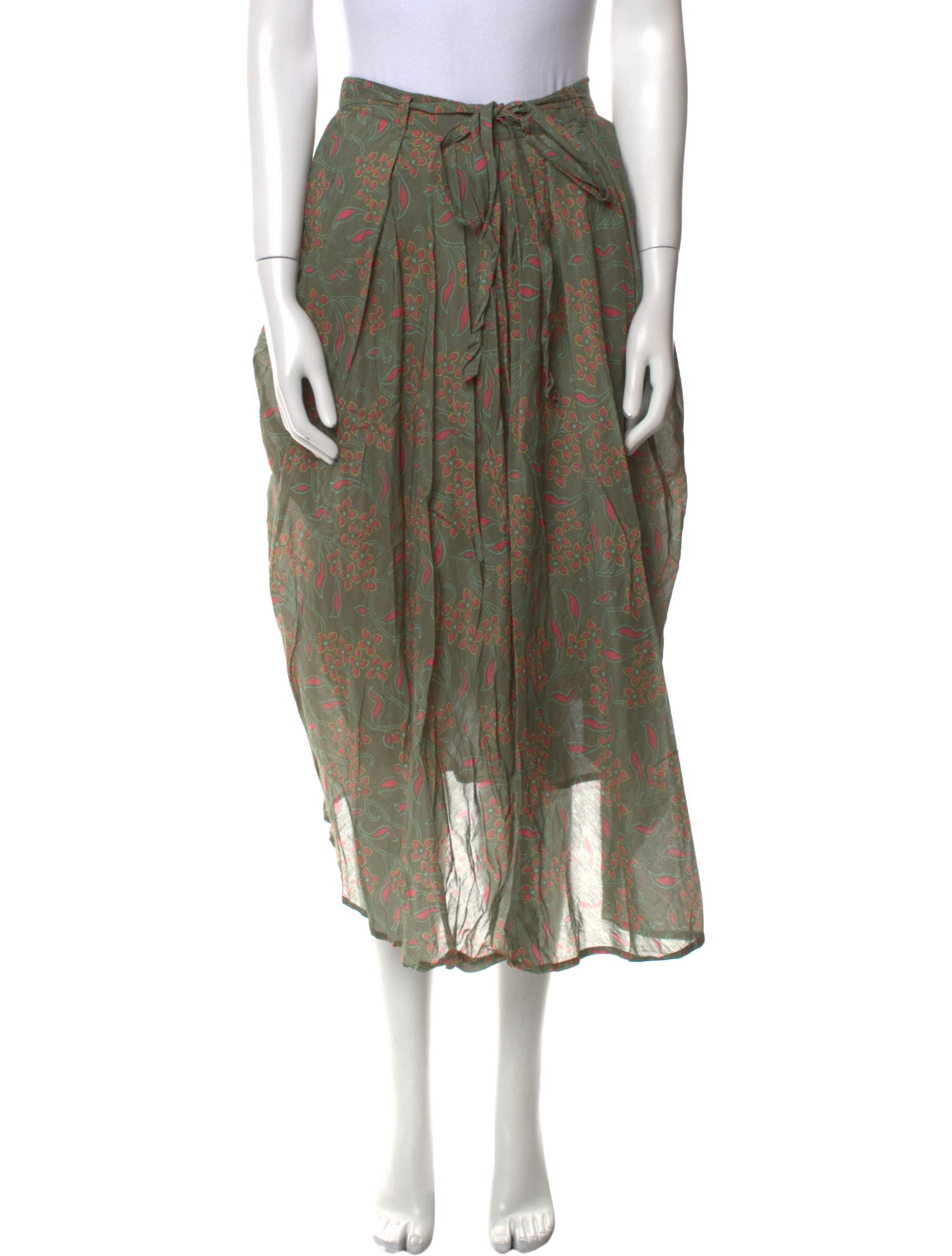 Xirena Floral Print Midi Length Skirt