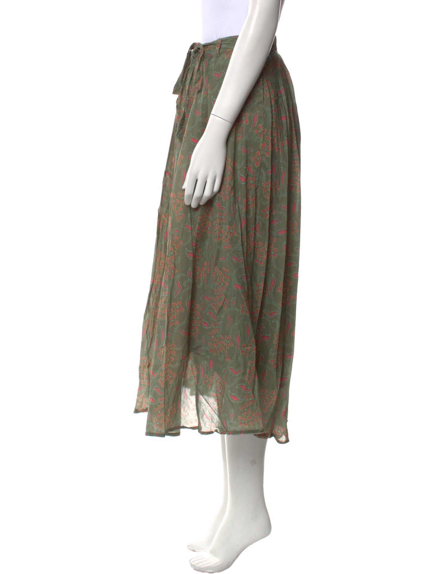 Xirena Floral Print Midi Length Skirt