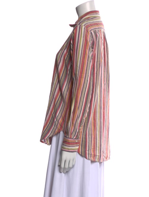 Xirena Striped Long Sleeve Button-Up Top