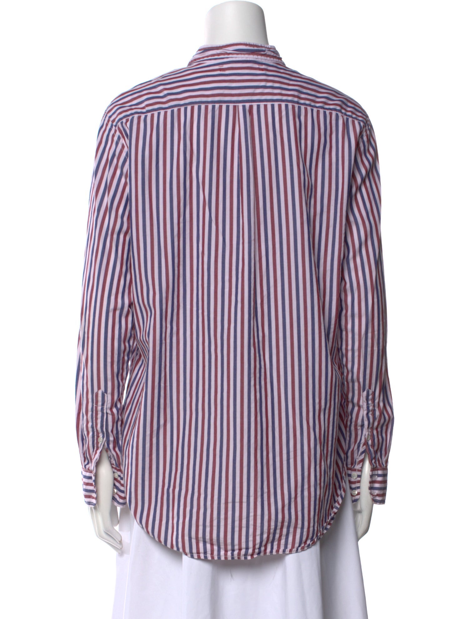 Xirena Striped Long Sleeve Button-Up Top