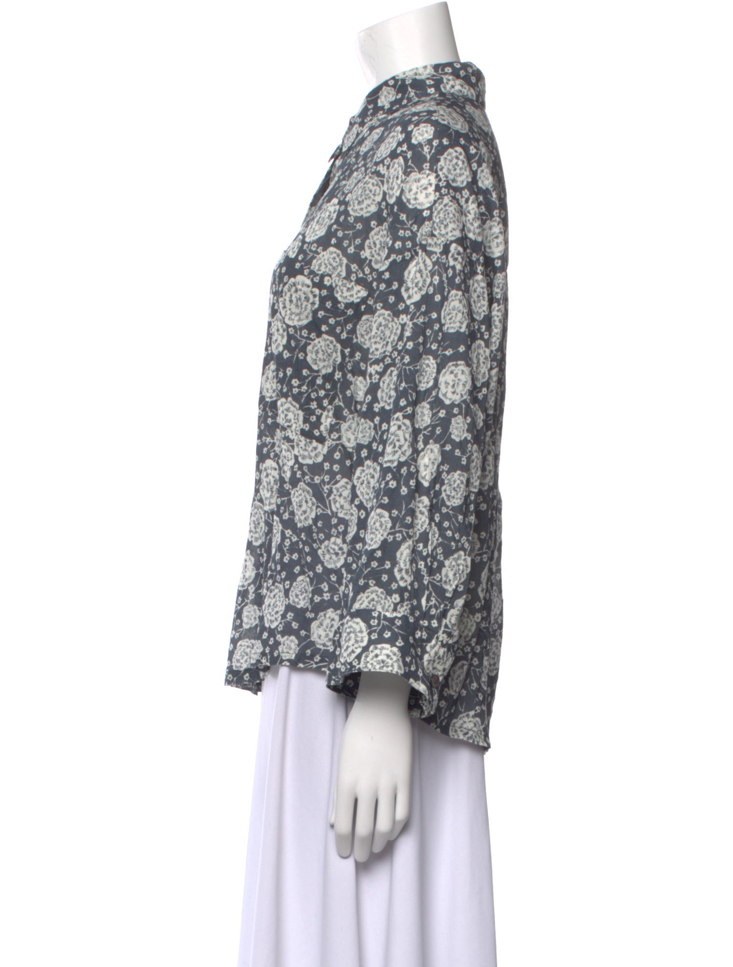 Xirena Floral Print Mock Neck Blouse