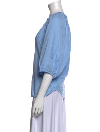 Xirena V-Neck Three-Quarter Sleeve Blouse