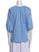 Xirena V-Neck Three-Quarter Sleeve Blouse