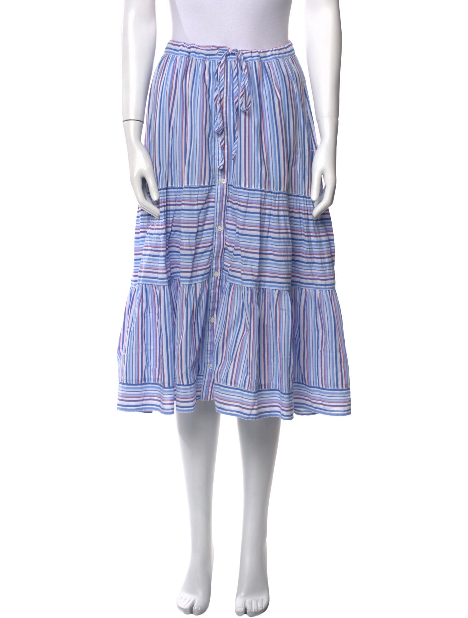 Xirena Striped Knee-Length Skirt