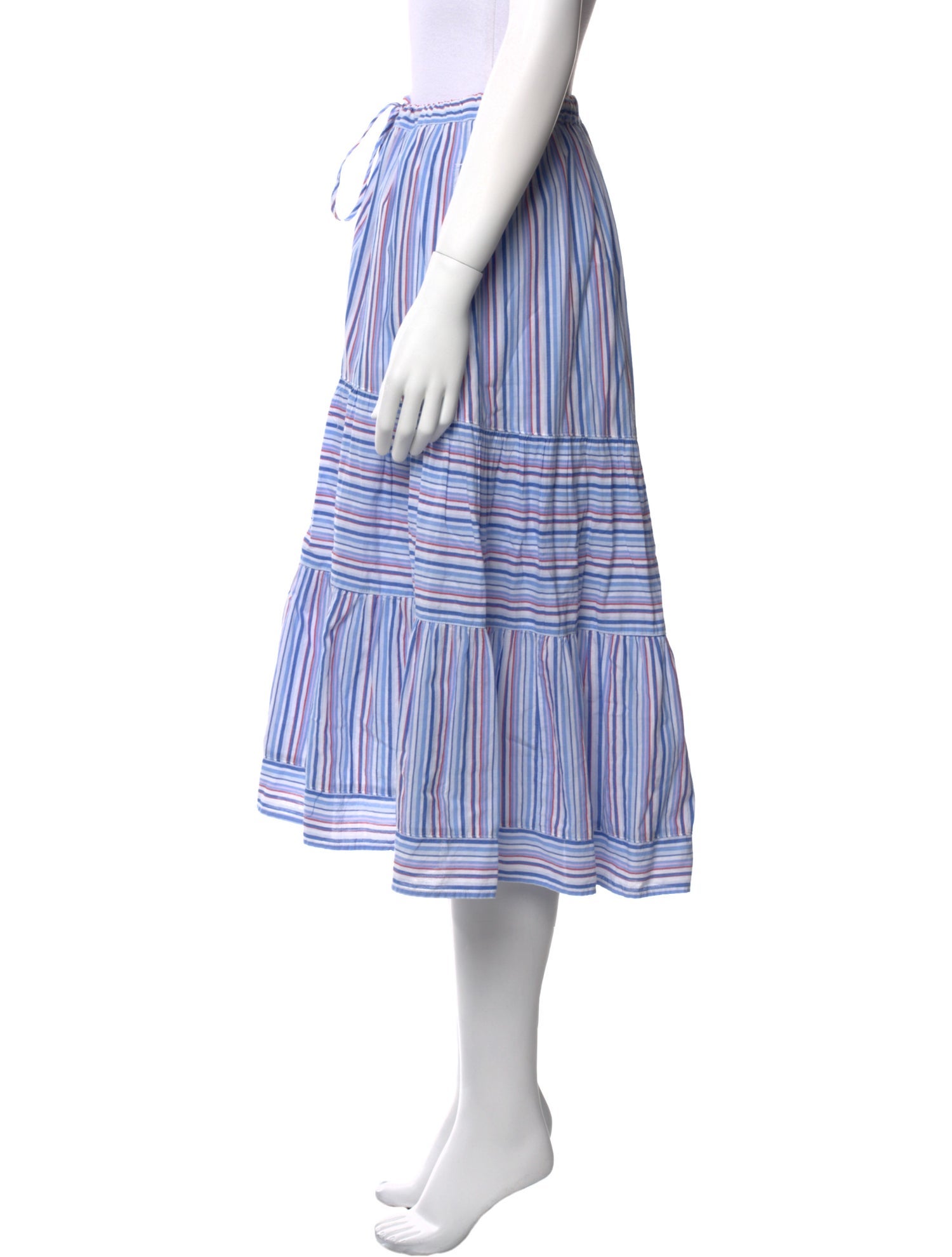 Xirena Striped Knee-Length Skirt