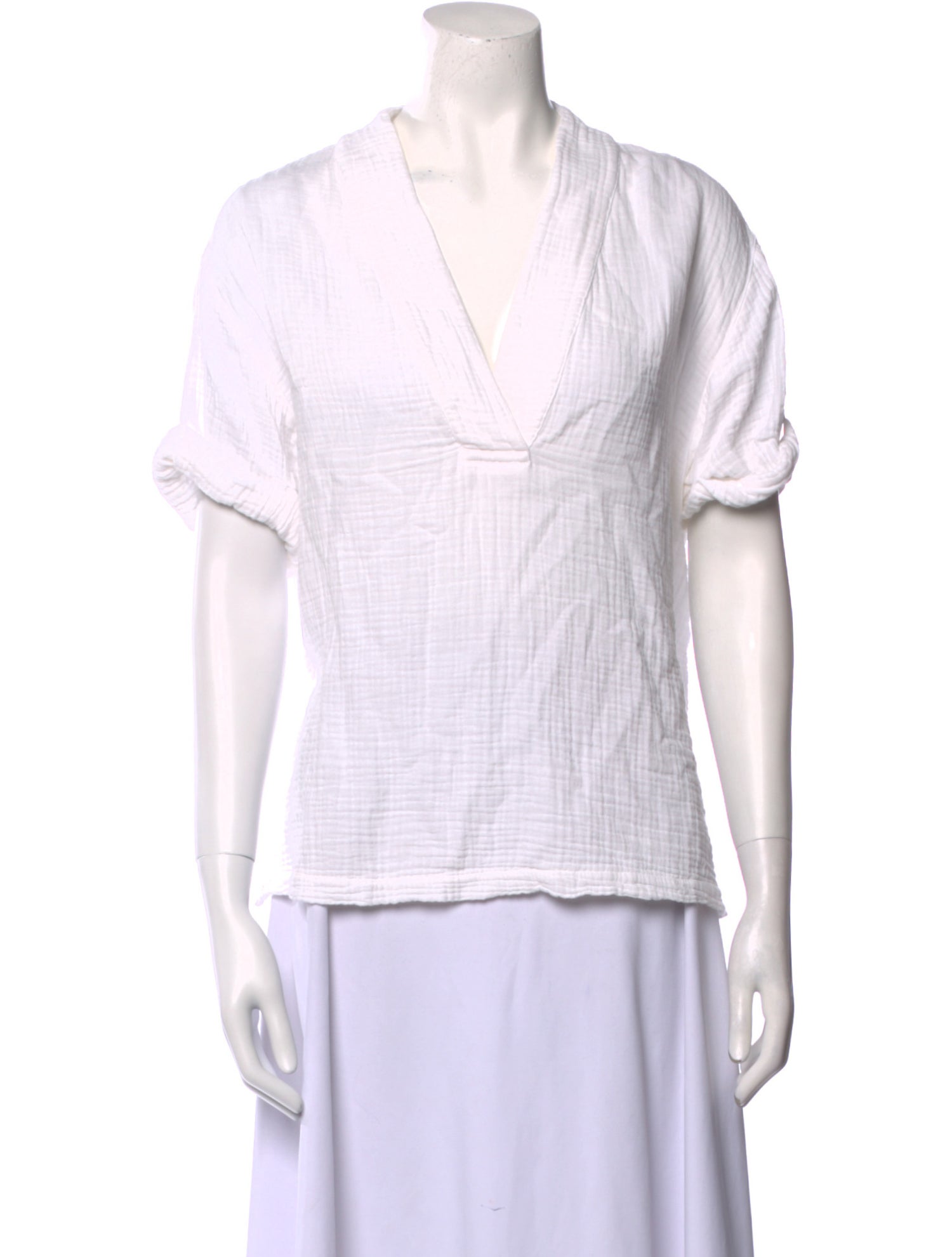 Xirena V-Neck Short Sleeve Blouse