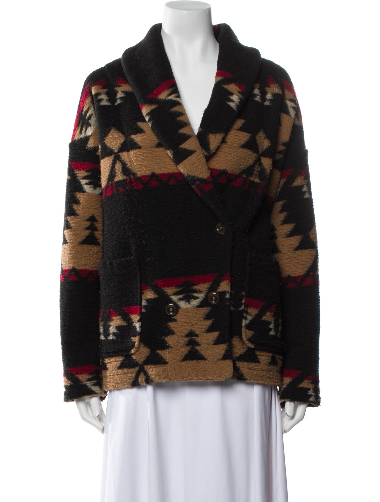 Xirena Printed V-Neck Sweater