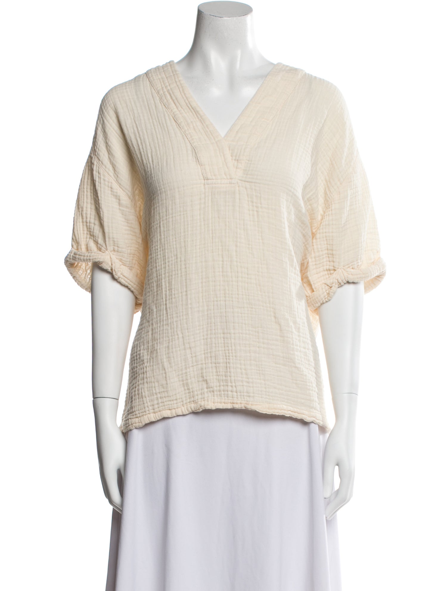 Xirena V-Neck Short Sleeve Top