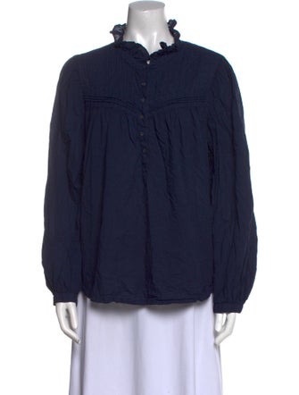 Xirena Mock Neck Long Sleeve Blouse