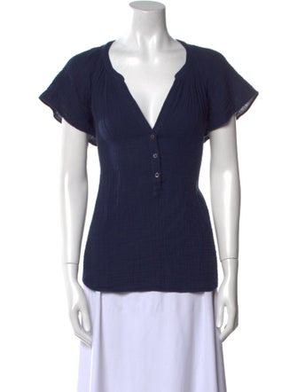 Xirena V-Neck Short Sleeve Top