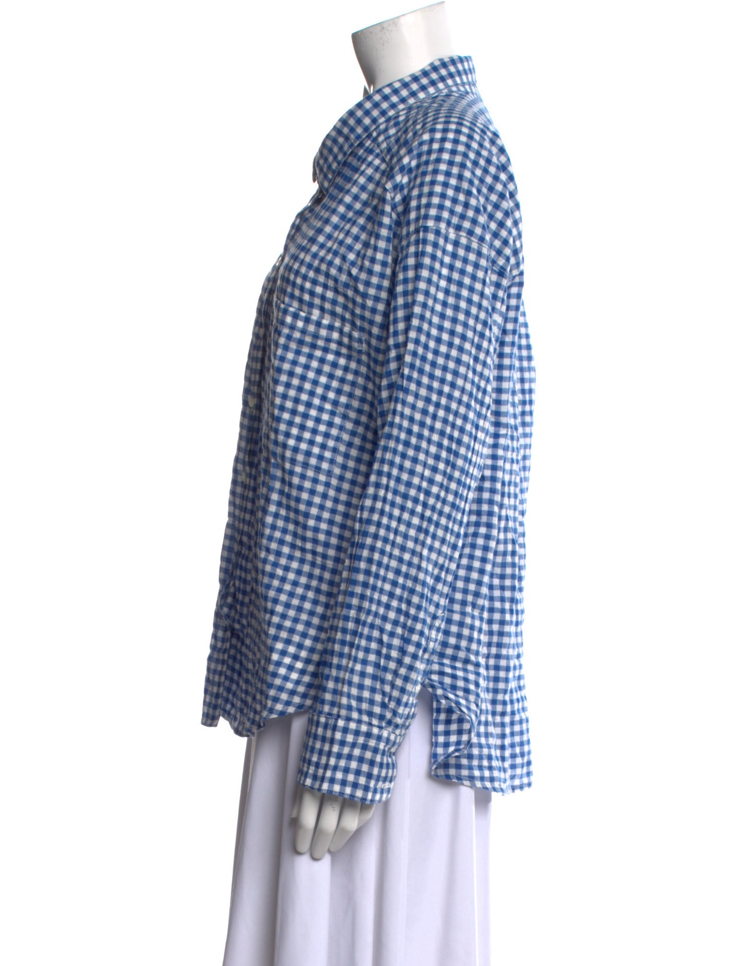 Xirena Plaid Print Long Sleeve Button-Up Top