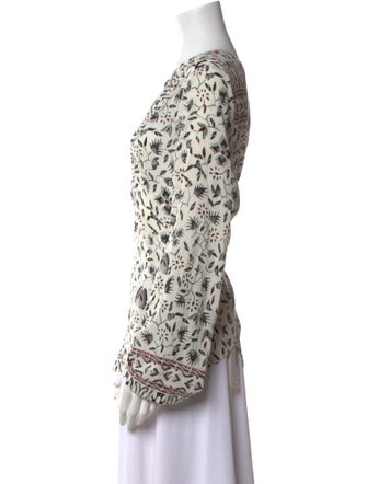 Xirena Printed Scoop Neck Blouse