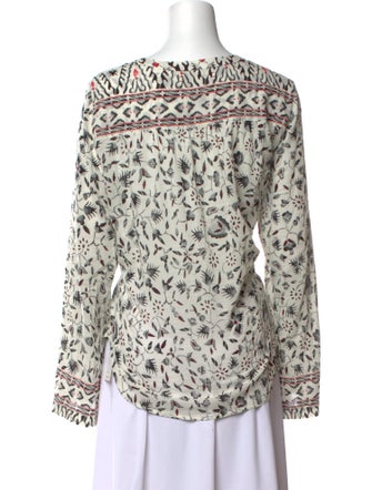 Xirena Printed Scoop Neck Blouse