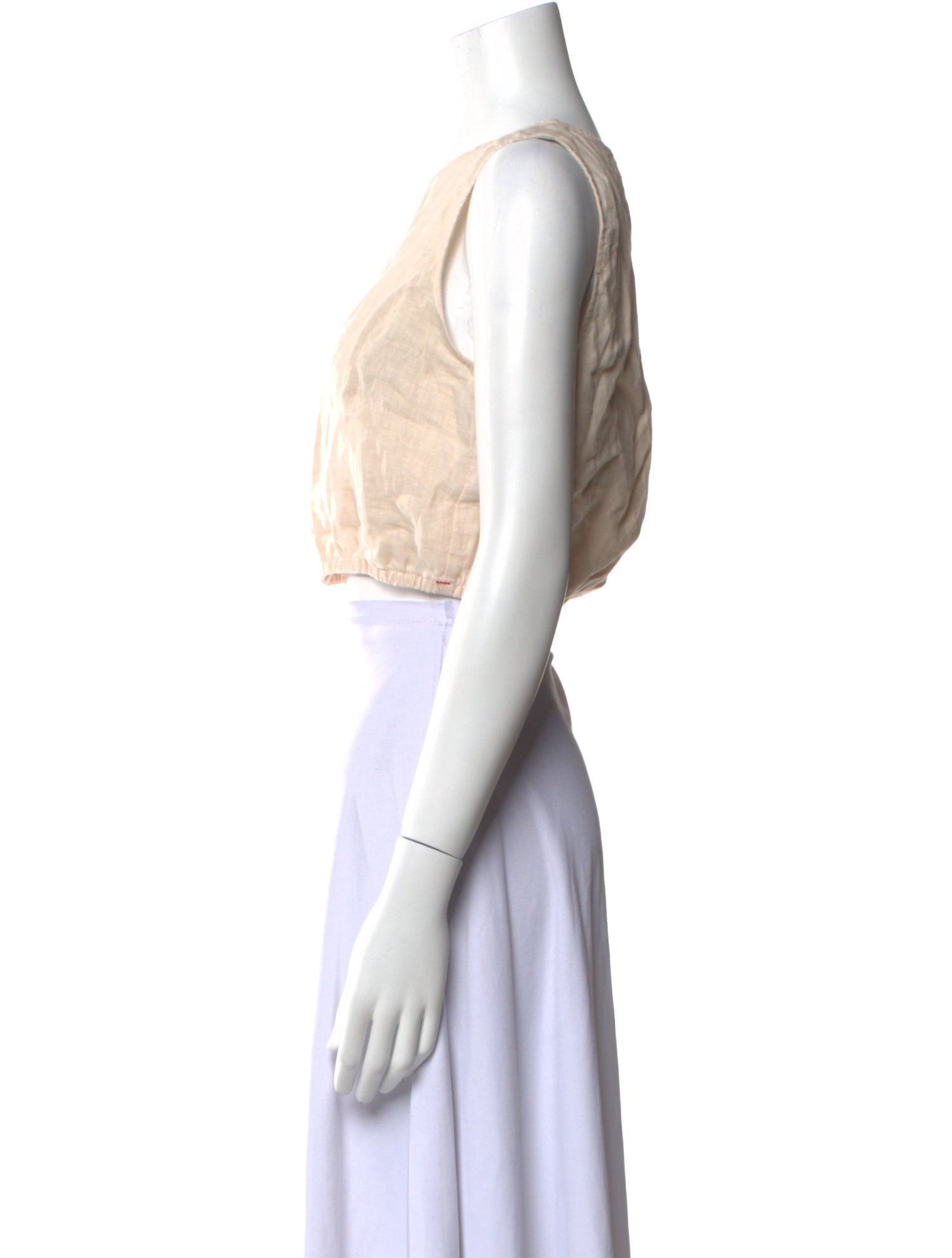 Xirena Linen Scoop Neck Crop Top