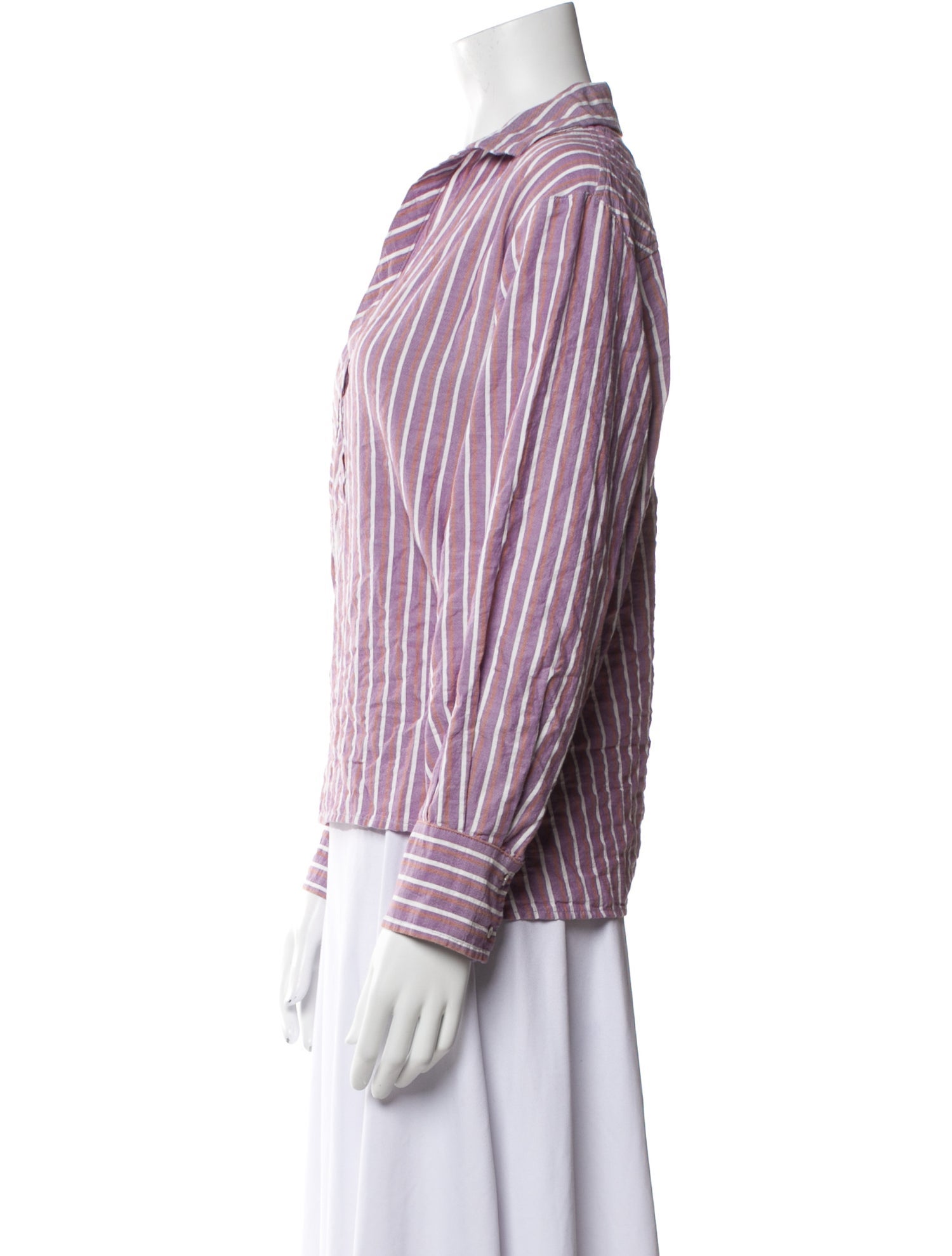 Xirena Striped V-Neck Blouse