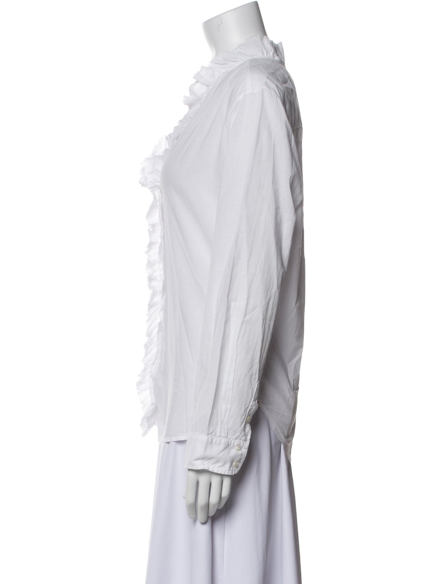 Xirena V-Neck Long Sleeve Button-Up Top