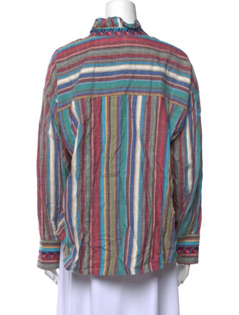 Xirena Striped Long Sleeve Button-Up Top