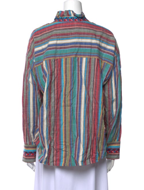 Xirena Striped Long Sleeve Button-Up Top