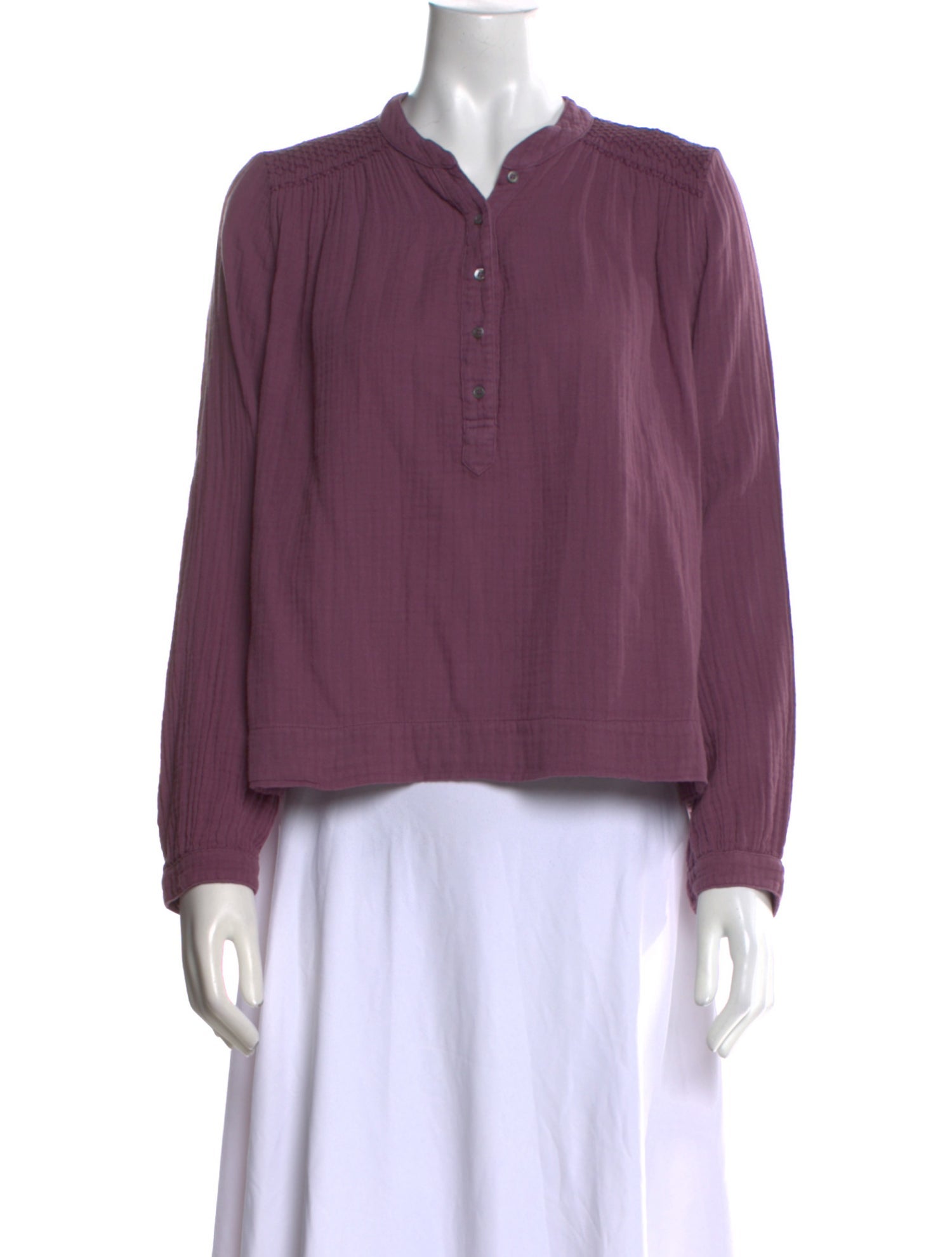 Xirena Mock Neck Long Sleeve Blouse