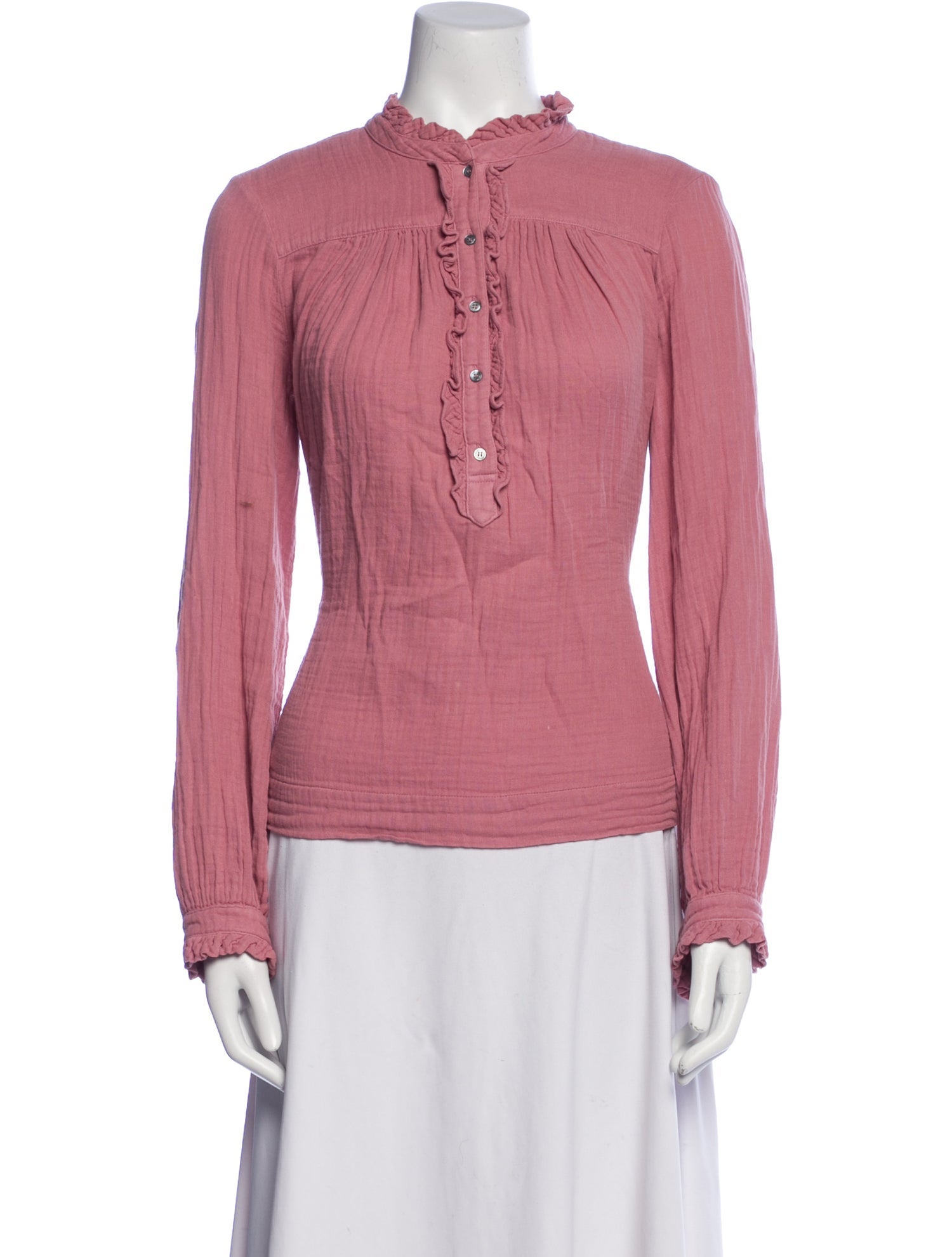 Xirena Mock Neck Long Sleeve Blouse