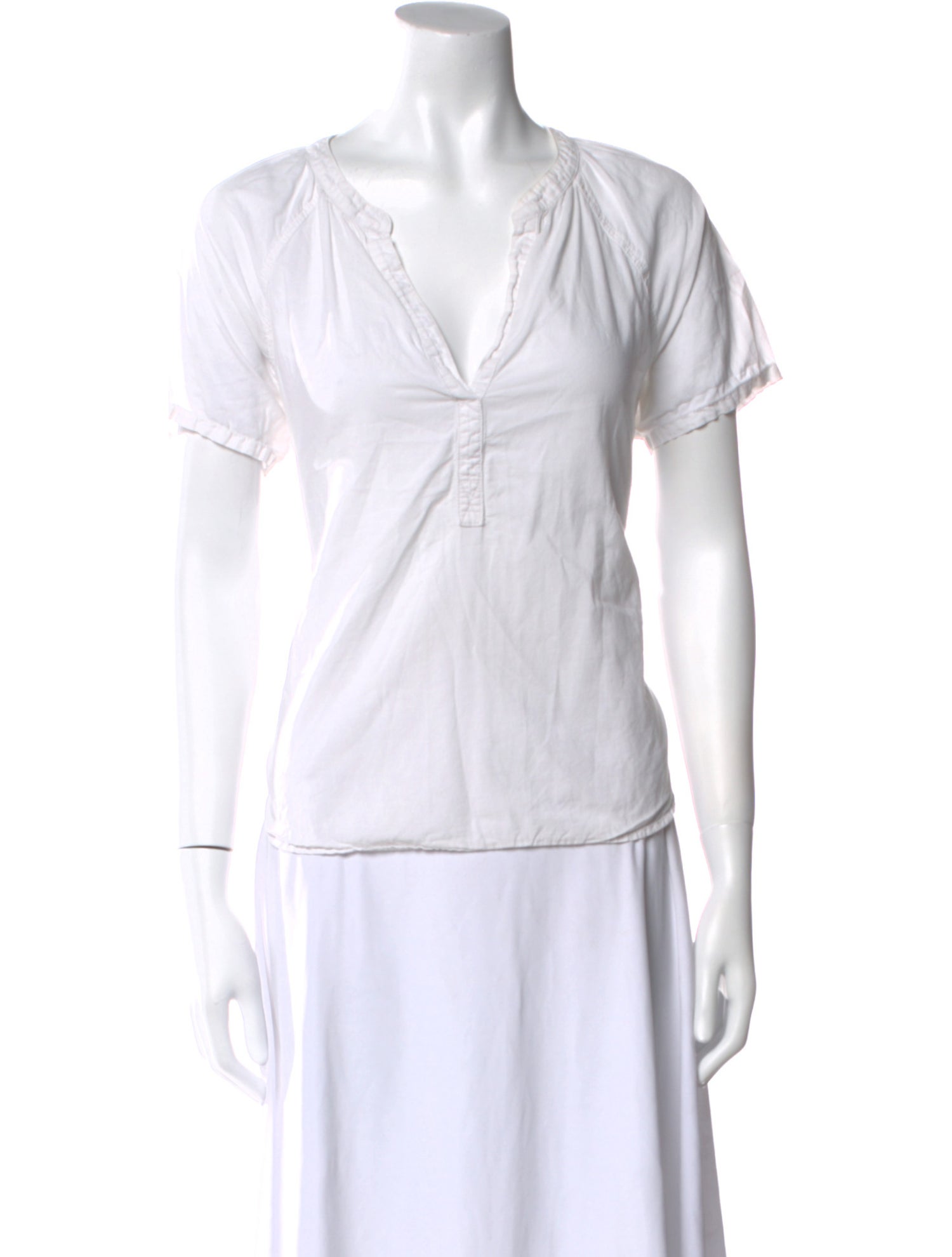 Xirena V-Neck Short Sleeve Blouse