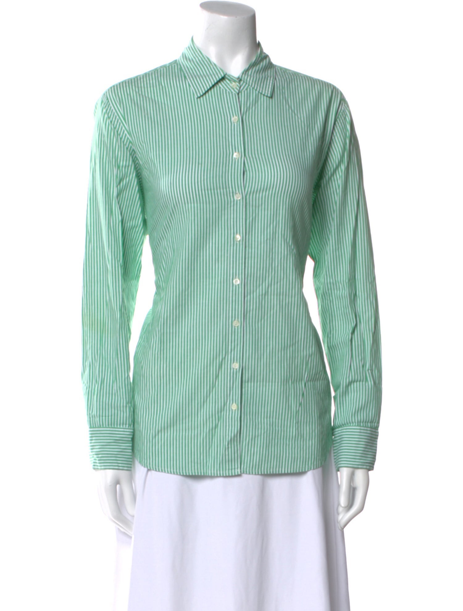 Xirena Striped Long Sleeve Button-Up Top