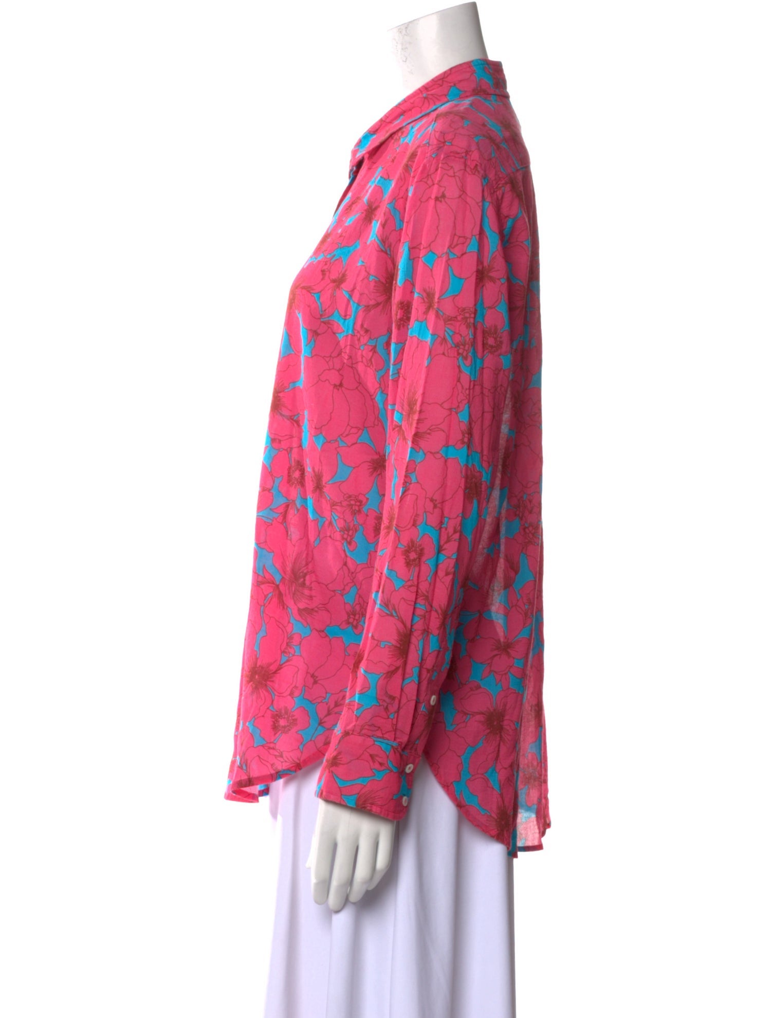 Xirena Floral Print Long Sleeve Button-Up Top