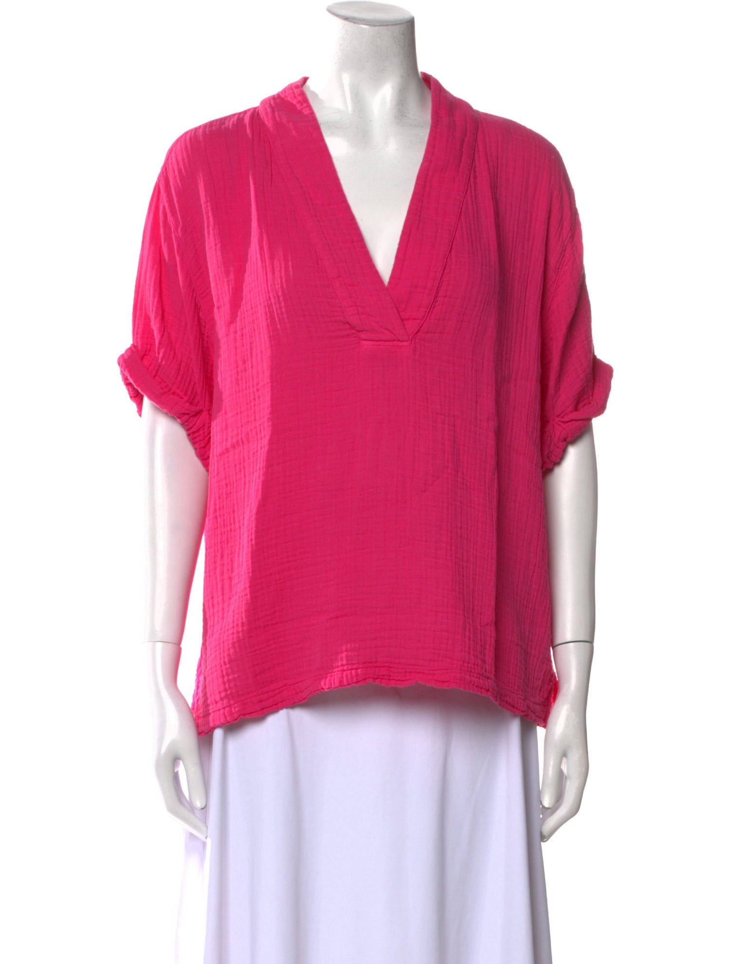 Xirena V-Neck Short Sleeve Blouse