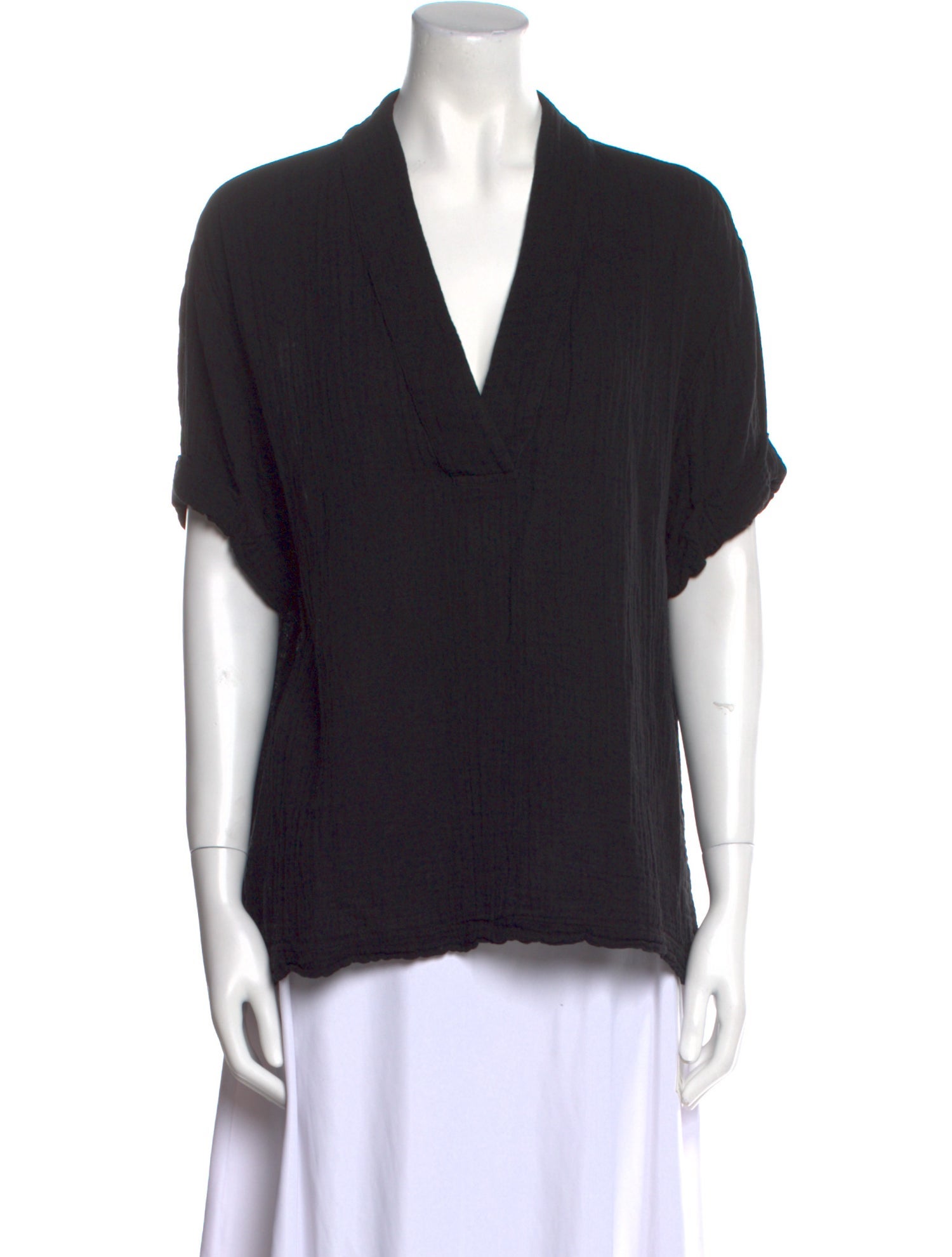 Xirena V-Neck Short Sleeve Blouse