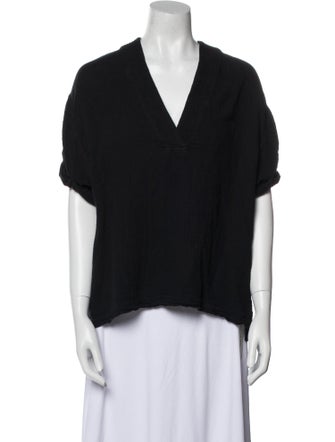 Xirena V-Neck Short Sleeve Blouse