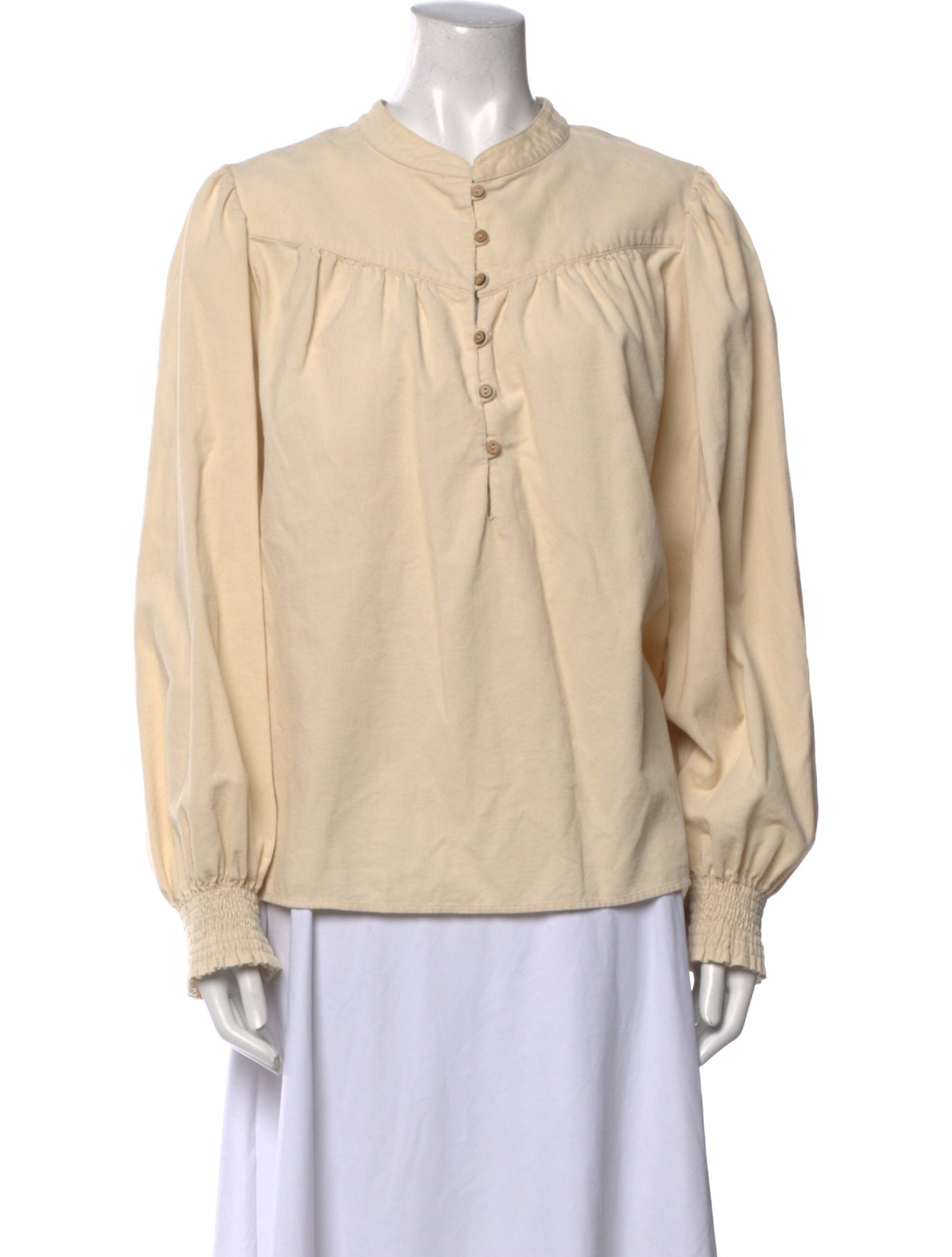 Xirena Mock Neck Long Sleeve Blouse