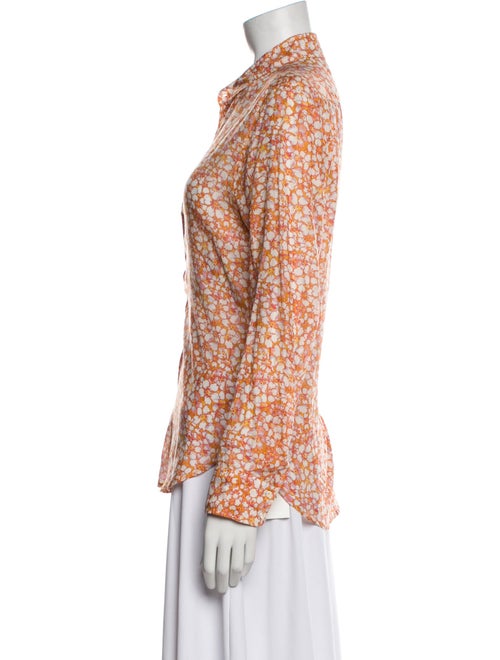 Xirena Floral Print Long Sleeve Button-Up Top
