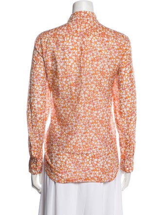 Xirena Floral Print Long Sleeve Button-Up Top