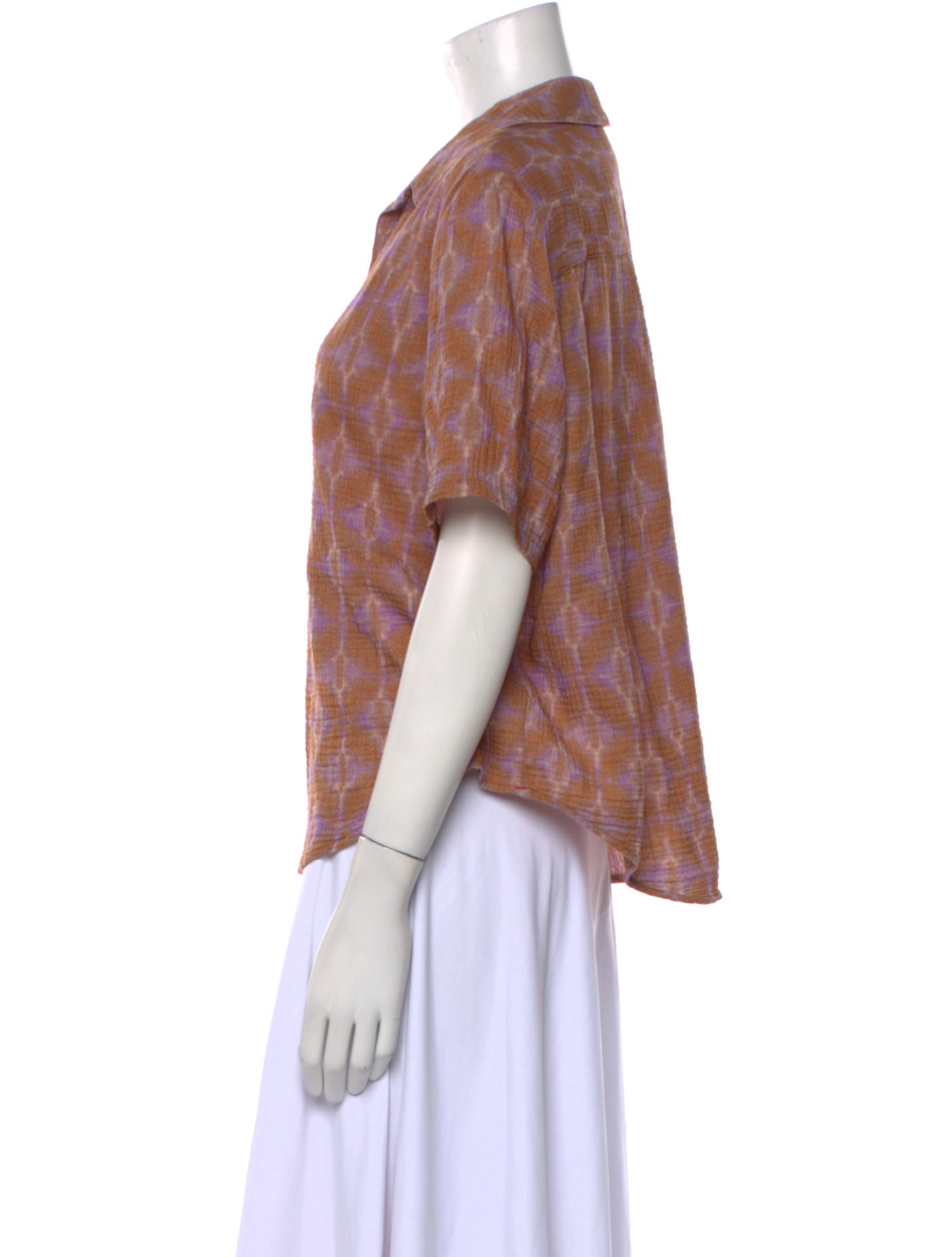 Xirena Printed Short Sleeve Blouse