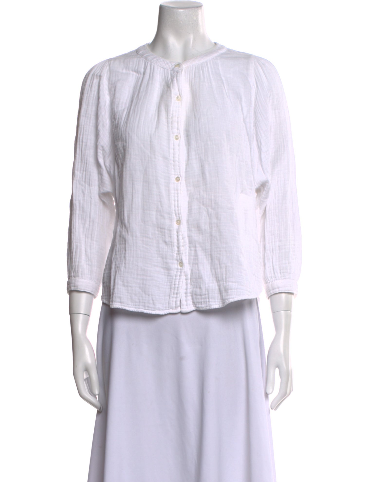 Xirena Three-Quarter Sleeve Button-Up Top