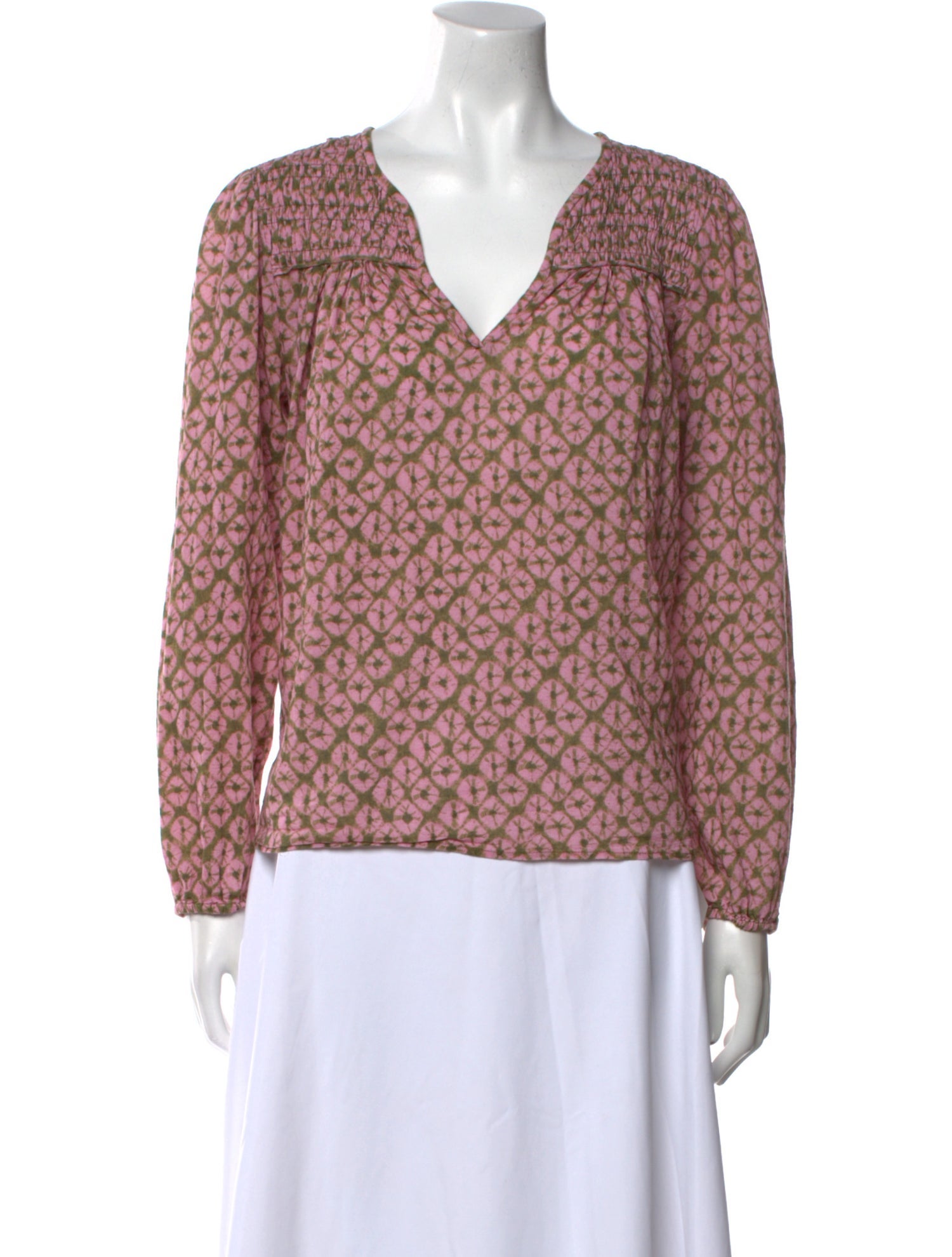 Xirena Printed V-Neck Blouse