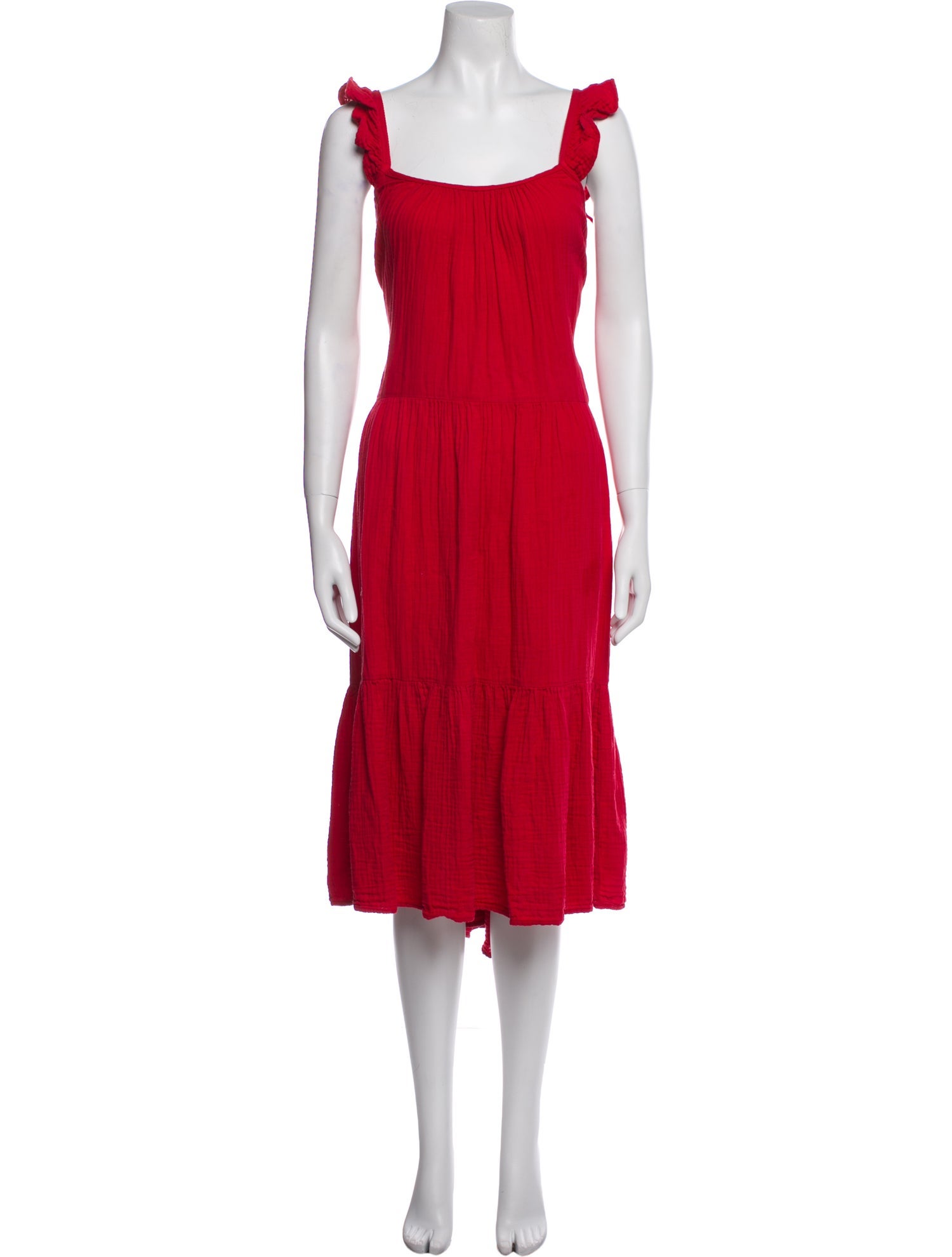 Xirena Square Neckline Midi Length Dress