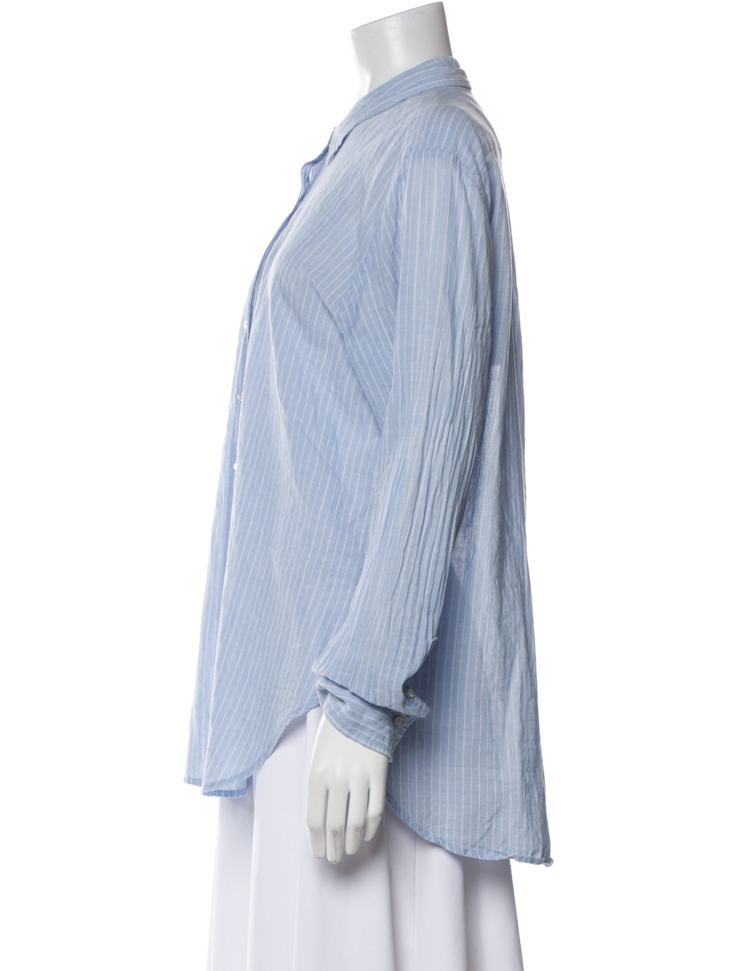 Xirena Striped Long Sleeve Button-Up Top