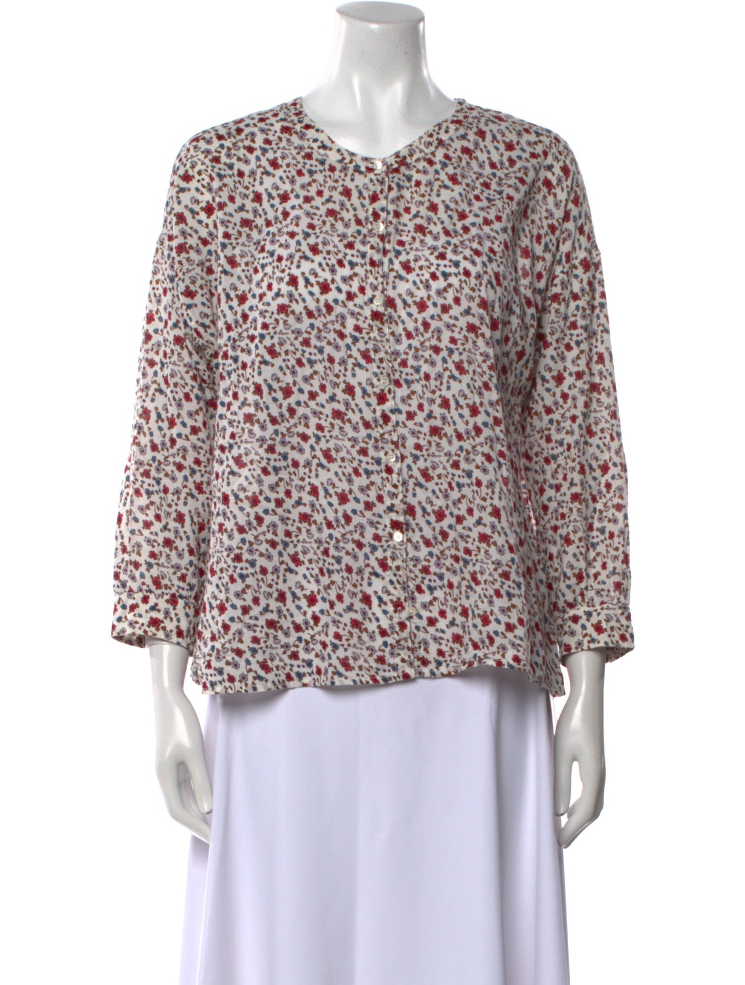 Xirena Floral Print V-Neck Blouse