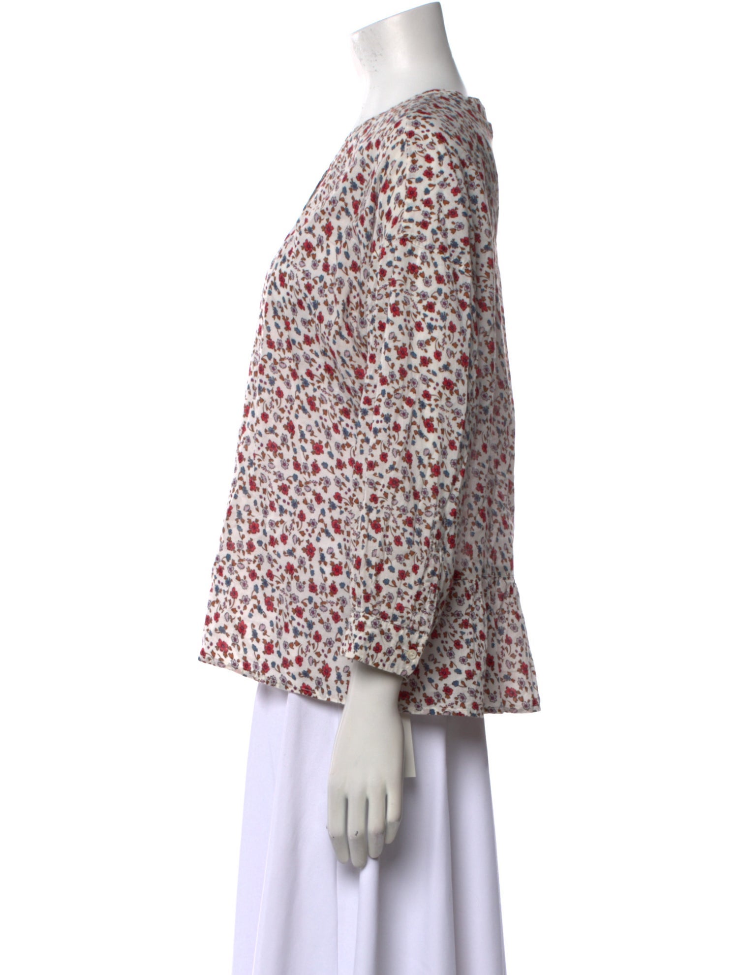 Xirena Floral Print V-Neck Blouse