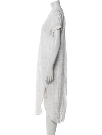 Xirena Plaid Print Midi Length Dress