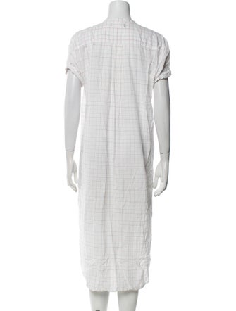 Xirena Plaid Print Midi Length Dress