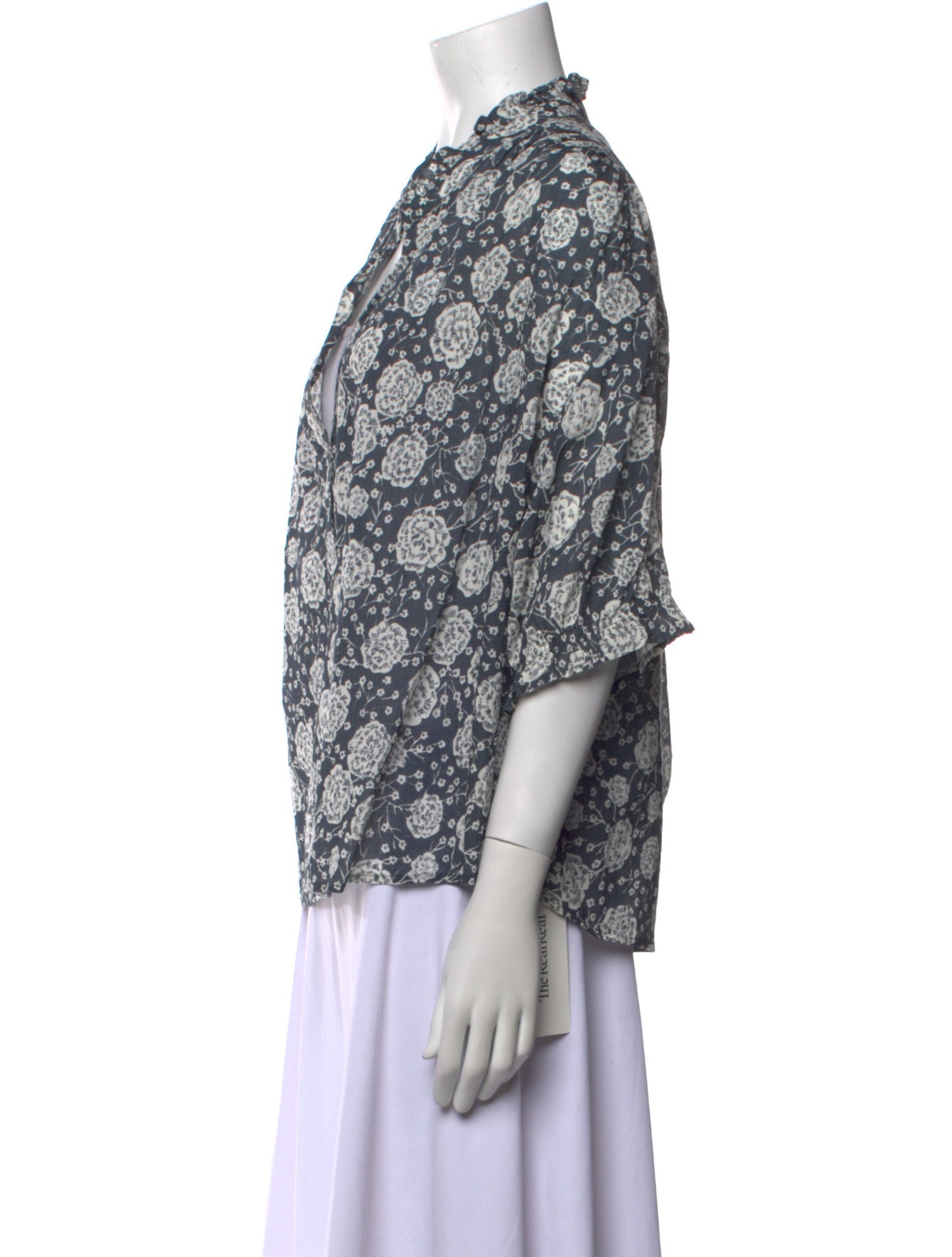 Xirena Floral Print V-Neck Blouse w/ Tags