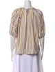 Xirena Striped V-Neck Blouse