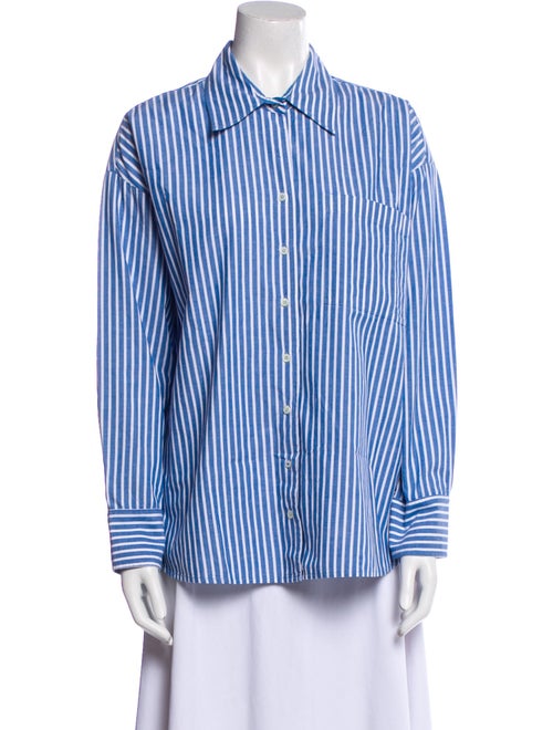 Xirena Striped Long Sleeve Button-Up Top