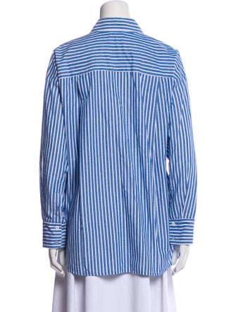 Xirena Striped Long Sleeve Button-Up Top