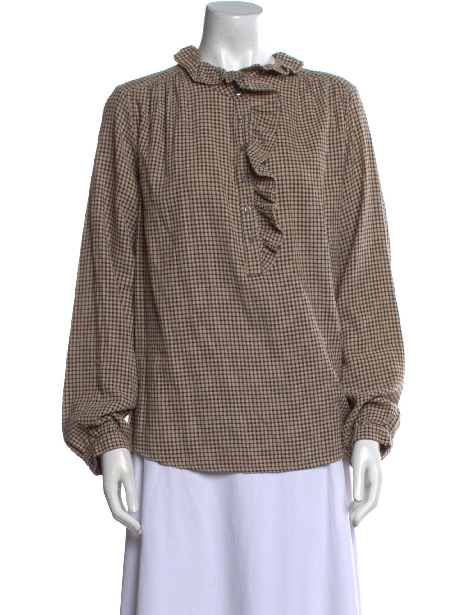 Xirena Plaid Print Mock Neck Sweatshirt