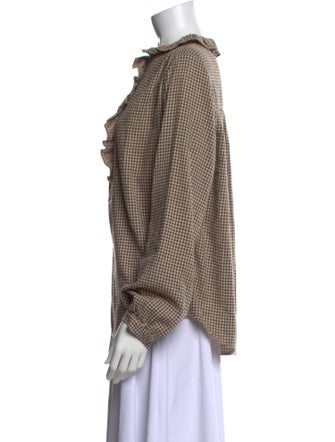 Xirena Plaid Print Mock Neck Sweatshirt