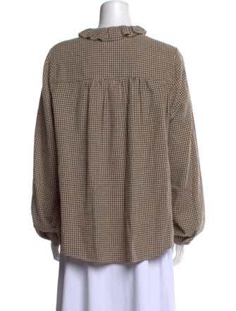 Xirena Plaid Print Mock Neck Sweatshirt