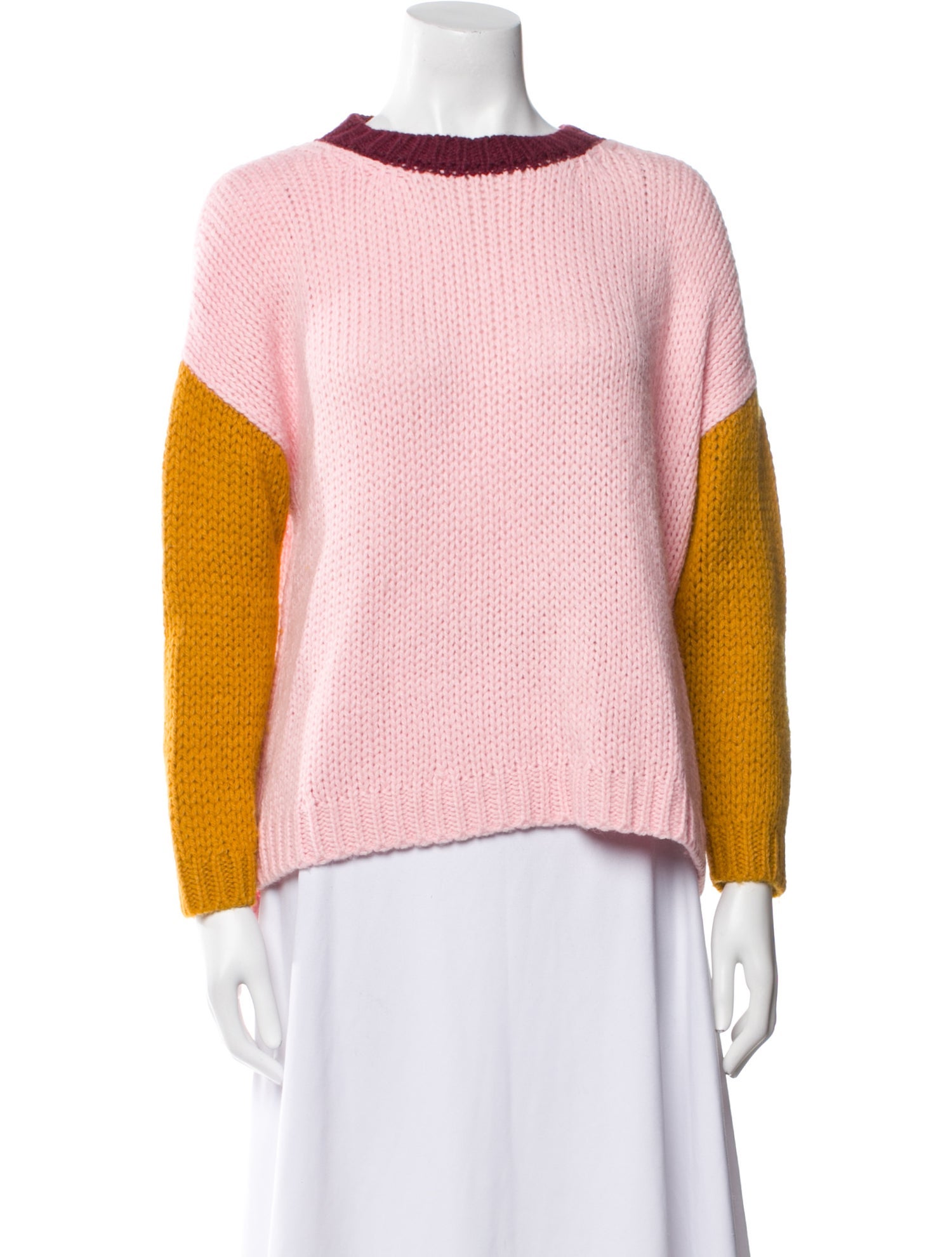 Xirena Colorblock Pattern Bateau Neckline Sweater